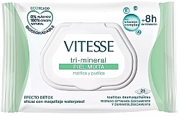Kup Chusteczki do demakijażu do skóry mieszanej - Vitesse Make Up Remover Wipes Tri-Mineral 