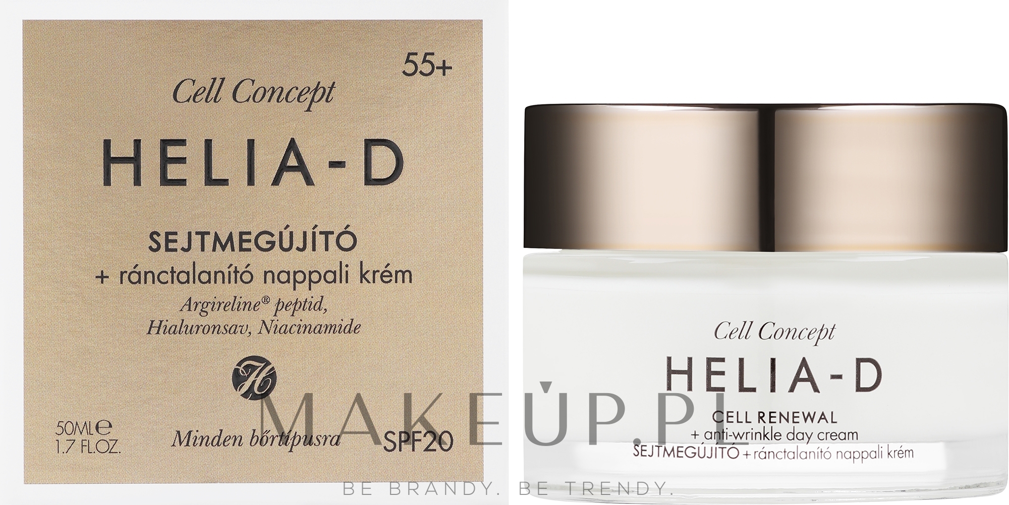 Przeciwzmarszczkowy krem do twarzy na dzień, 55+ - Helia-D Cell Concept Cream — Zdjęcie 50 ml