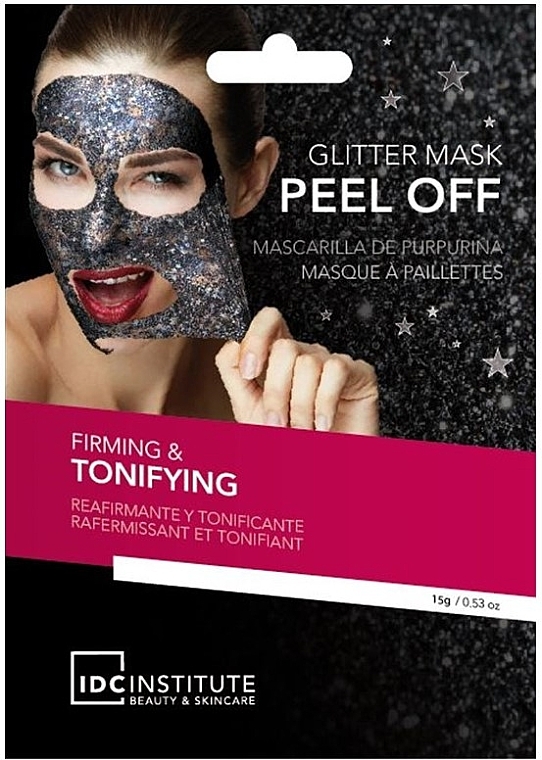 Ujędrniająca maseczka tonizująca do twarzy z brokatem - IDC Institute Glitter Mask Peel Off Firming & Tonifying — Zdjęcie N1