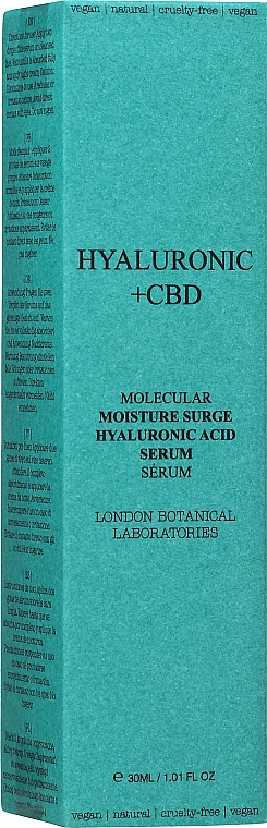 Zestaw - London Botanical Laboratories Hyaluronic Acid+CBD Moisture Surge Serum (Serum/30ml + Serum/30ml) — Zdjęcie N2