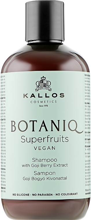 Szampon do włosów z jagodami goji - Kallos Cosmetics Botaniq Superfruits Shampoo