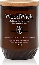 Świeca zapachowa w szklance - Woodwick ReNew Collection Cherry Blossom & Vanilla Jar Candle — Zdjęcie N1