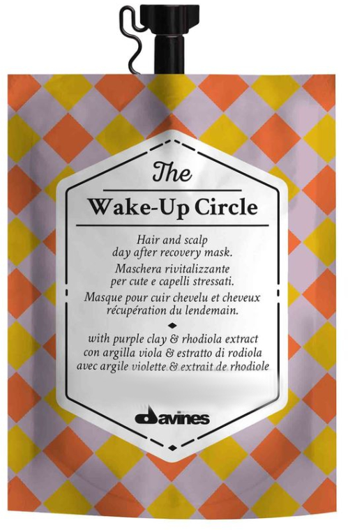 Normalizująca maska do włosów i skóry głowy z glinką fioletową i różeńcem - Davines The Circle Chronicles The Wake-Up Circle