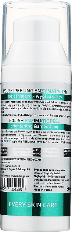 Peeling enzymatyczny do twarzy, z dozownikiem - Jadwiga Peeling — Zdjęcie N2