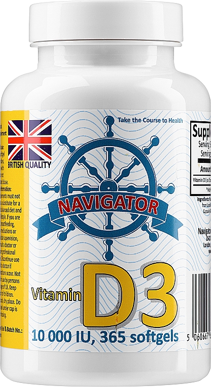 Witamina D3, w kapsułkach - Navigator Vitamin D3 10000 IU — Zdjęcie N6