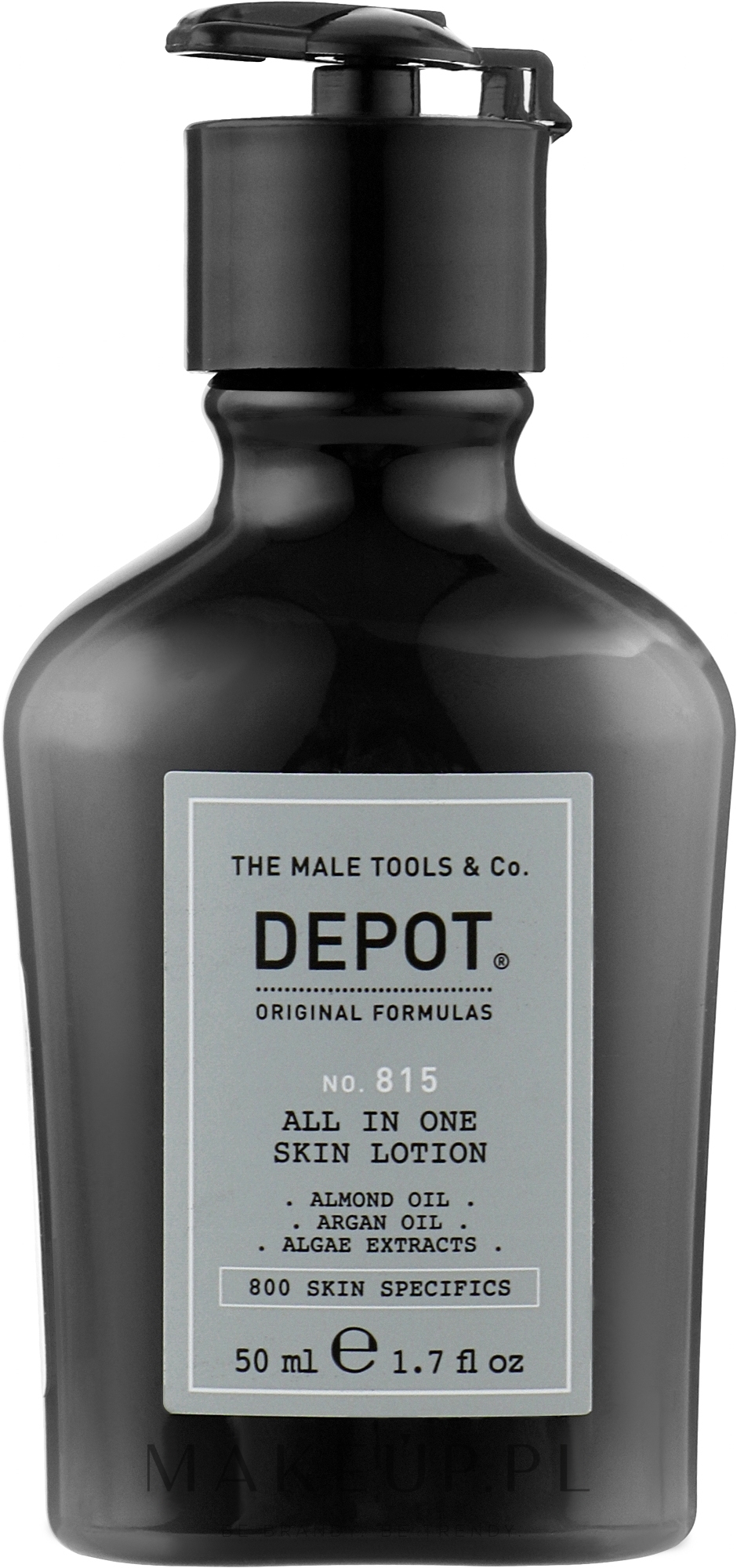 Ochronny lotion z olejami migdałowym i arganowym i aloesem dla mężczyzn - Depot No 815 All In One Skin Lotion — Zdjęcie 50 ml