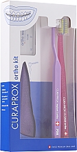 Kup Zestaw do zębów, opcja 31, fioletowy i różowy - Curaprox Ortho Kit (brush/1pcs + brushes 07,14,18/3pcs + UHS/1pcs + orthod/wax/1pcs + box)
