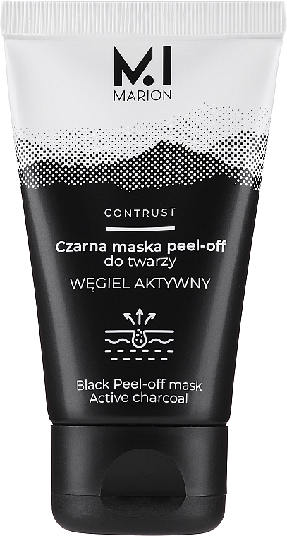 Czarna maska peel-off z aktywnym węglem - Marion Detox — Zdjęcie N2