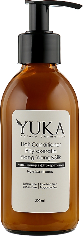 Odżywka do włosów Ylang i Jedwab z fitokeratyną - Yuka Hair Conditioner — Zdjęcie N1