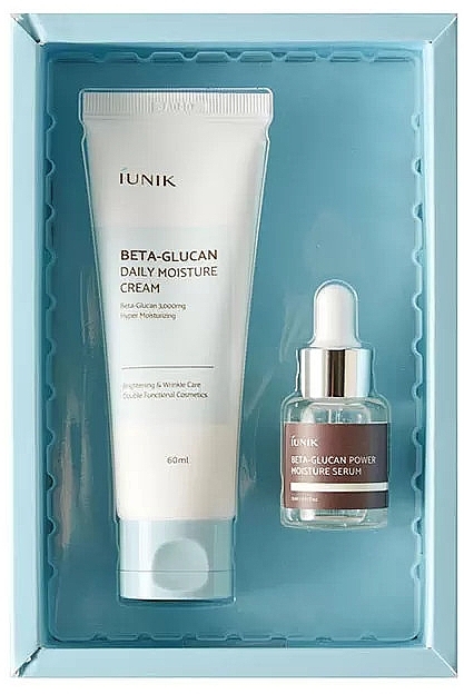 PRZECENA! Zestaw - iUNIK Beta Glucan Edition Skin Care Set (cr 60 ml + ser 15 ml) * — Zdjęcie N1