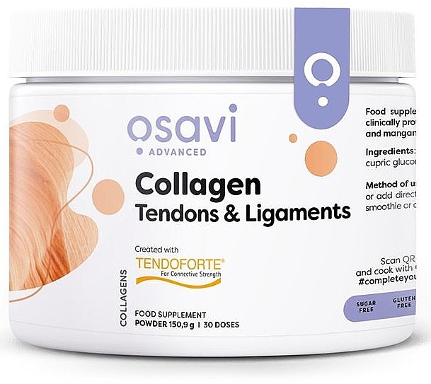 Suplement diety na ścięgna i więzadła Kolagen - Osavi Collagen Peptides Tendons & Ligaments — Zdjęcie N1