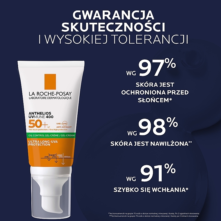 PRZECENA! Lekki żel-krem do twarzy SPF 50 - La Roche-Posay Anthelios Gel-Cream * — Zdjęcie N2