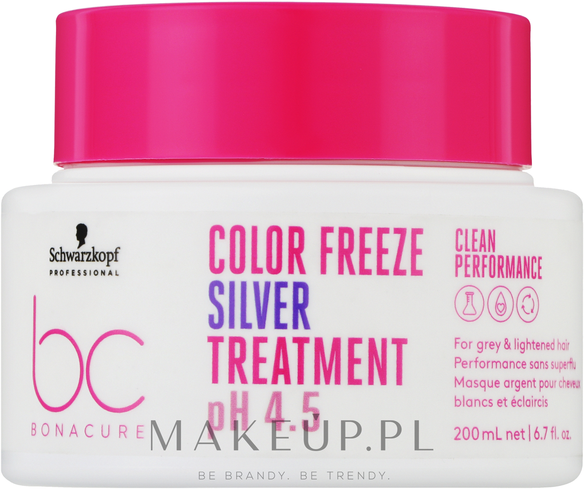 Maska do włosów siwych i rozjaśnionych - Schwarzkopf Professional Bonacure Color Freeze Silver Treatment pH 4.5 — Zdjęcie 200 ml