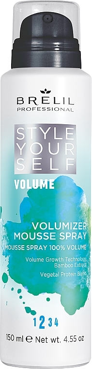 Pianka w sprayu zwiększająca objętość włosów - Brelil Style Yourself Volume Volumizer Mousse Spray — Zdjęcie N1