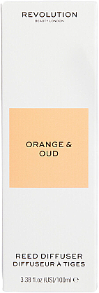 Dyfuzor zapachowy do domu Pomarańcza i oud - Makeup Revolution Home Orange & Oud Reed Diffuser — Zdjęcie N3