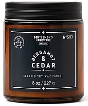 Świeca zapachowa w słoiku - Gentleme's Hardware Scented Soy Wax Glass Candle 593 Bergamot & Cedar — Zdjęcie N3
