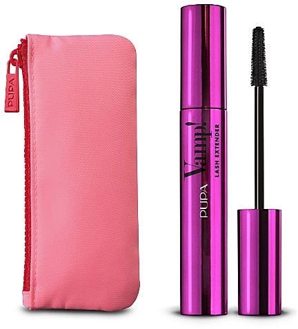 Zestaw - Pupa Vamp! Lash Extender (mascara/14ml + pouch) — Zdjęcie N1