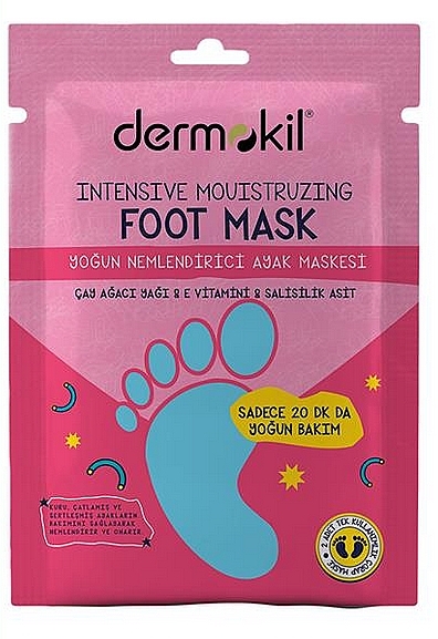 Nawilżająca maska do stóp - Dermokil Intensive Movisturizing Foot Mask — Zdjęcie N1