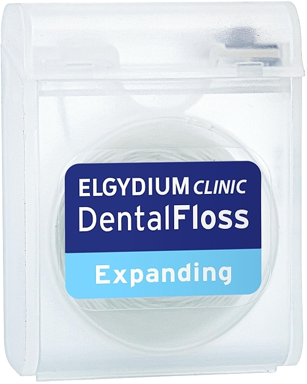 Nić dentystyczna przeciw płytce nazębnej - Elgydium Clinic Dental Floss Expanding Antiplaque — Zdjęcie N1