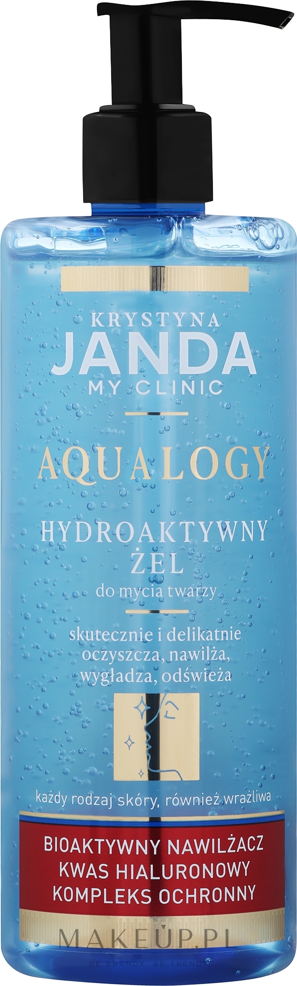 Hydroaktywny żel do mycia twarzy - Janda My Clinic Aqualogy — Zdjęcie 400 ml