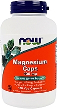 Kapsułki z magnezem, 400 mg - Now Foods Magnesium Caps Veg Capsules — Zdjęcie N1
