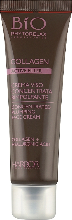 Skoncentrowany krem wypełniający do twarzy - Phytorelax Laboratories Active Filler Collagen Concentrated Plumping Face Cream 