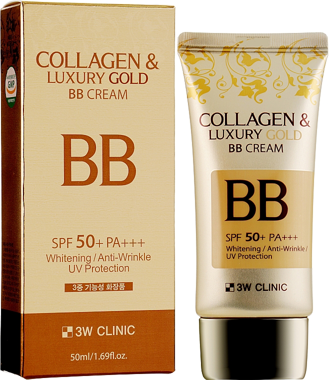 BB Krem do twarzy - 3W Clinic Collagen & Luxury Gold BB Cream SPF50+/PA+++ — Zdjęcie N2