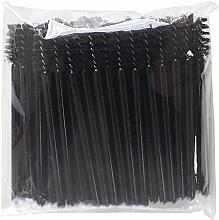 Jednorazowe szczoteczki do rzęs i brwi, czarne - Ibra MakeUp — Zdjęcie N1