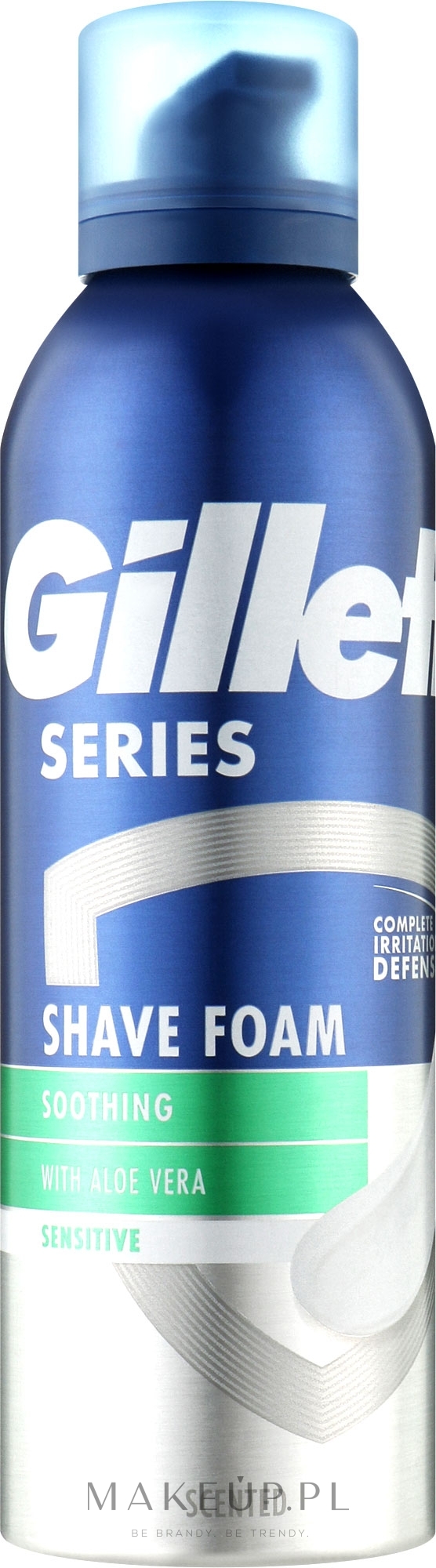 Pianka do golenia do skóry wrażliwej z aloesem dla mężczyzn - Gillette Series Sensitive Shave Foam — Zdjęcie 200 ml