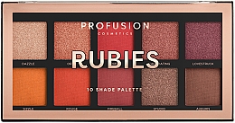Kup Paletka cieni do powiek - Profusion Cosmetics Rubies 10 Shades Eyeshadow Palette