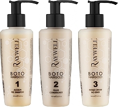 Kup Zestaw - Raywell Kit Botox Hair Gold Kit (shm/150ml + cond/150ml + cr/150ml)