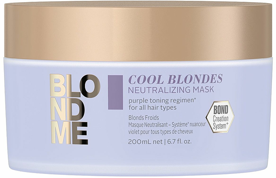 Neutralizująca maska do włosów blond - Schwarzkopf Professional Blondme Cool Blondes Neutralizing Mask — Zdjęcie N1