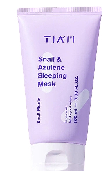 Maska nocna z ekstraktem ze ślimaka i azulenem, Tube - Tiam Snail & Azulene Sleeping Mask — Zdjęcie N1