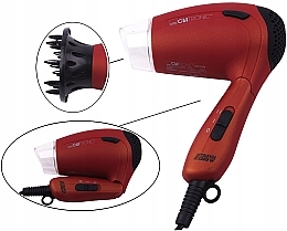 Składana suszarka do włosów 1300 W, HTD 3429, czerwona - Clatronic Travel Hair Dryer — Zdjęcie N4