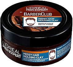 Glinka do włosów - L'Oreal Men Expert Extreme Barber Club Messy Hair Molding Clay — Zdjęcie N1