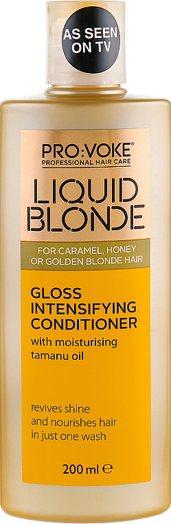 Nawilżająca odżywka nabłyszczająca do włosów blond - Pro:Voke Liquid Blonde Gioss Intensifying Conditioner — Zdjęcie N1