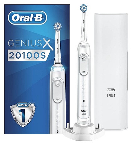 Elektryczna szczoteczka do zębów, biała - Oral-B Genius X 20100S White — Zdjęcie N1