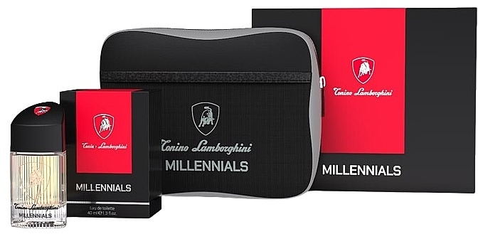 Tonino Lamborghini Millenials - Zestaw (edt/40ml + pouch) — Zdjęcie N1