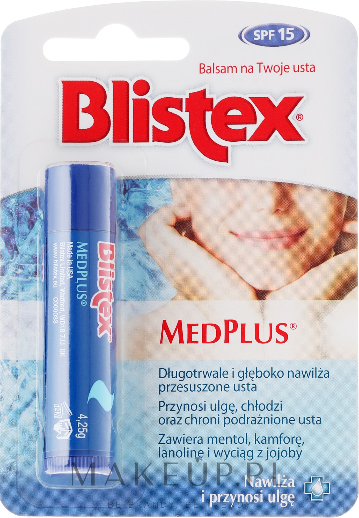 Nawilżająca pomadka do ust - Blistex MedPlus Stick Lip Balm — Zdjęcie 4.25 g