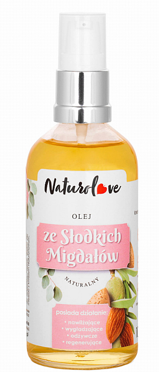 Olej ze słodkich migdałów - Naturolove Sweet Almond Oil — Zdjęcie N1