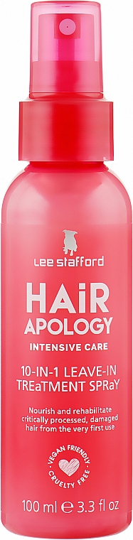 Intensywny lakier do włosów 10 w 1 - Lee Stafford Hair Apology 10 in 1 Leave-in Treatment Spray — Zdjęcie N1