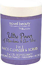 Kup 2 w 1 żel oczyszczający i peeling do twarzy Makadamia i aloes - Fergio Bellaro Novel Beauty Ultra Power Face Cleancer & Scrub