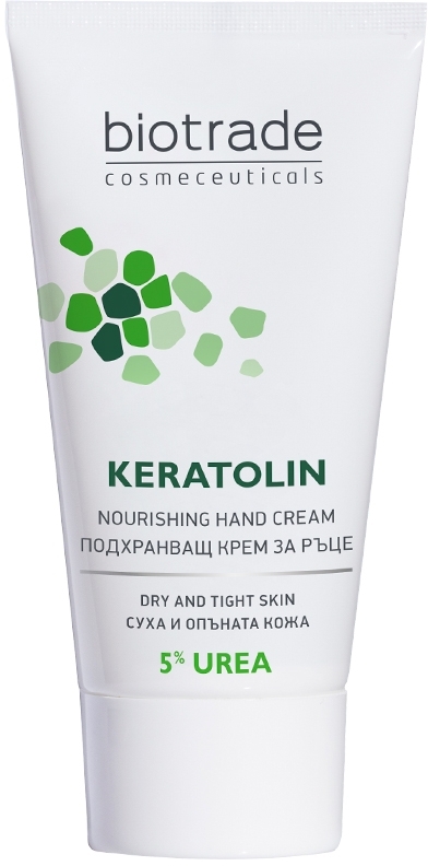 Krem do rąk z 5% mocznikiem dla intensywnego nawilżenia i odżywienia - Biotrade Keratolin Hands Cream — Zdjęcie 50 ml