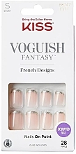 Kup Zestaw sztucznych paznokci z klejem - Kiss Voguish Fantasy French Designs