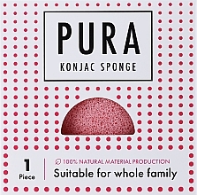 Kup PREZENT! Naturalna gąbka konjac do twarzy, półkula, różowa - Sister Young PURA Konjac Sponge Pink