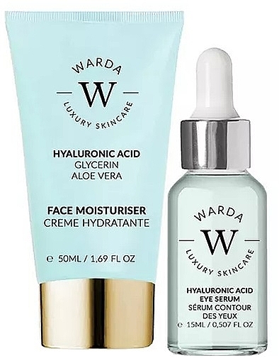 Zestaw - Warda Skin Hydration Boost Hyaluronic Acid (f/cr/50ml + eye/ser/15ml) — Zdjęcie N1