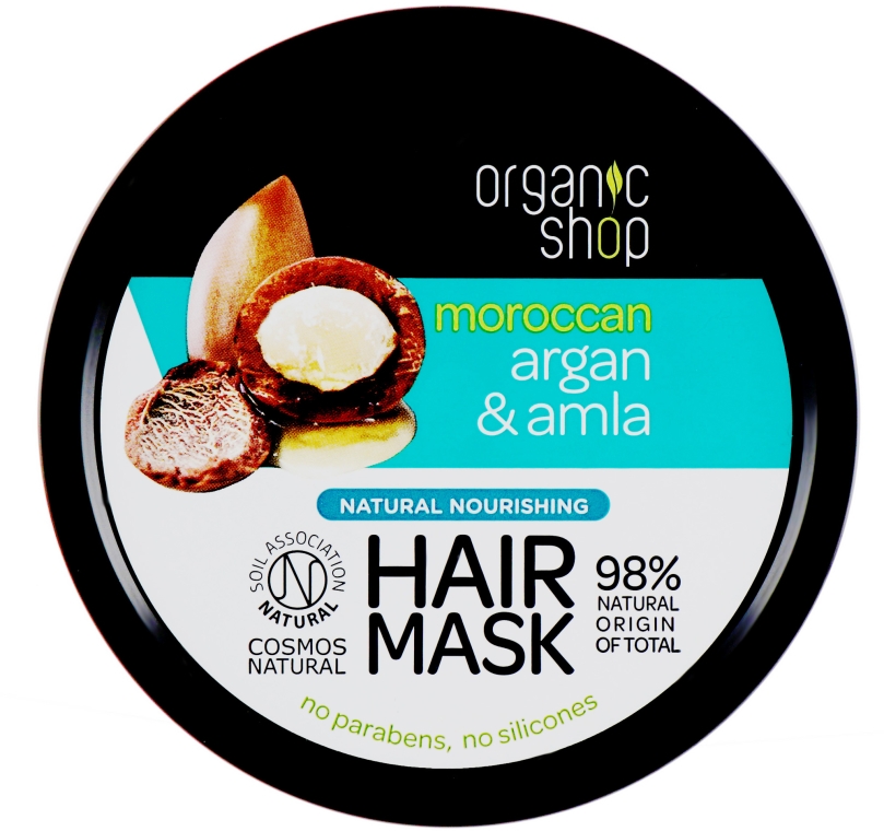 Naturalna maska odżywcza do włosów Argan i amla - Organic Shop Argan And Amla Hair Mask — Zdjęcie N1