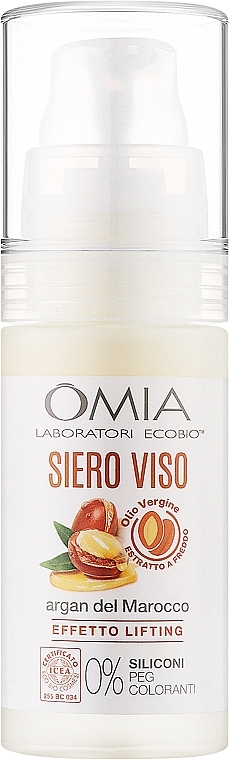 Serum do twarzy z olejem arganowym - Omia Labaratori Ecobio Argan Oil Face Serum — Zdjęcie N1