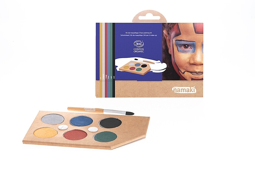 Zestaw do malowania twarzy dla dzieci - Namaki Intergalactic 6-Color Face Painting Kit (f/paint/15g + brush/1pc + acc/5pcs) — Zdjęcie N1