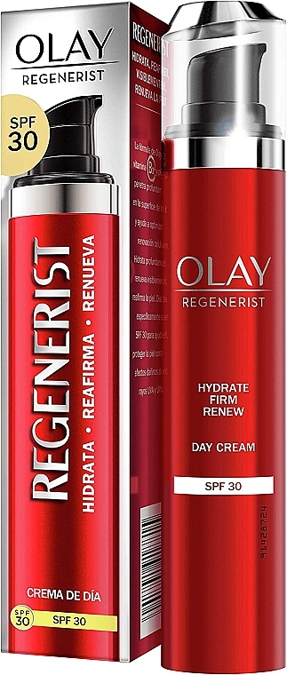 Ujędrniający krem do twarzy na dzień - Olay Regenerist Hydrate Firm Day Cream SPF30 — Zdjęcie N1